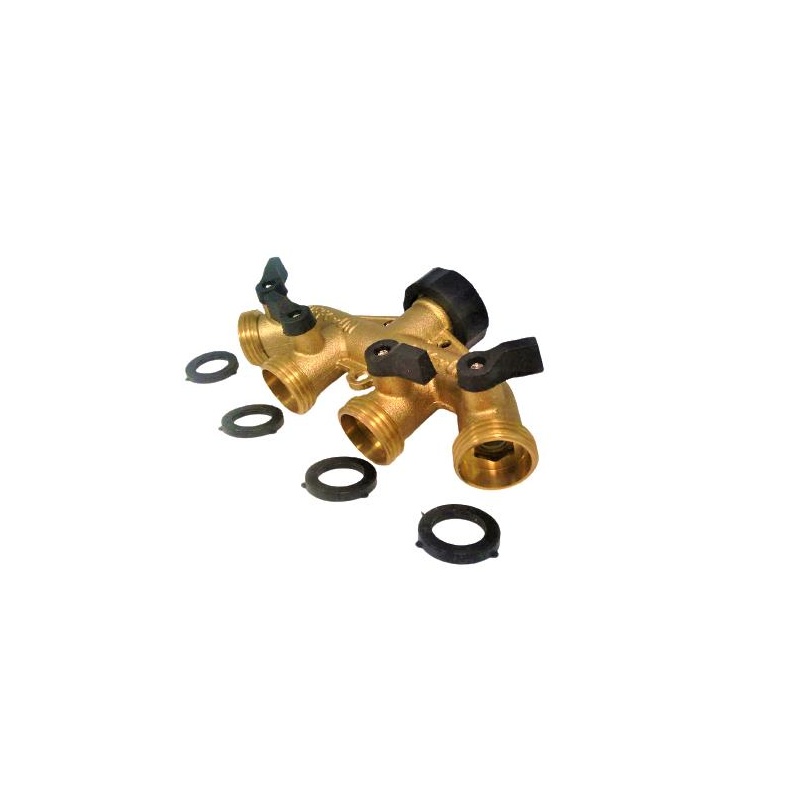 Разветвитель шланга World's Best Brass Hose Nozzle WBBYC-4WY