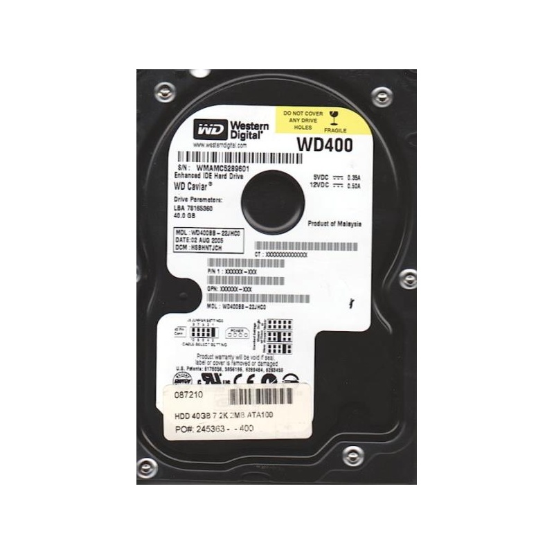 Жесткий диск Western Digital WD400BB-22JHC0