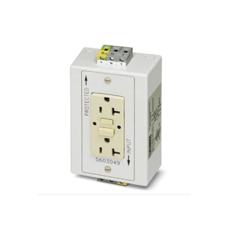 Двойная розетка с креплением на рейку EM-DUO 120/20/GFI/AUX