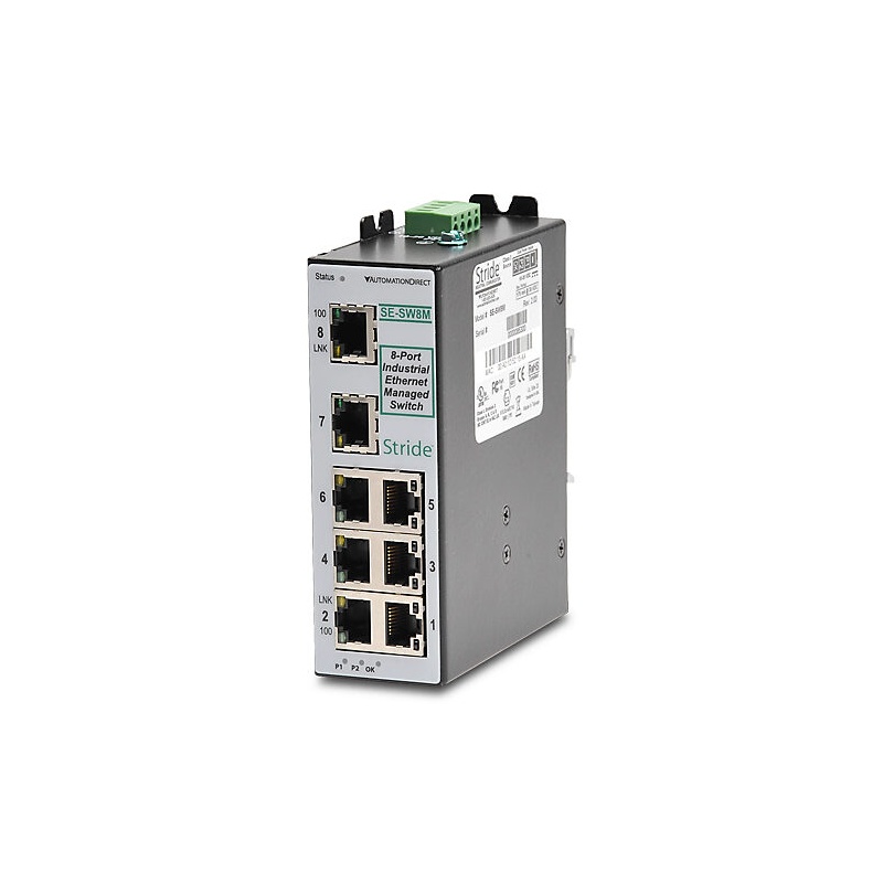 Промышленный управляемый коммутатор ETHERNET STRIDE Automation Direct SE-SW8M