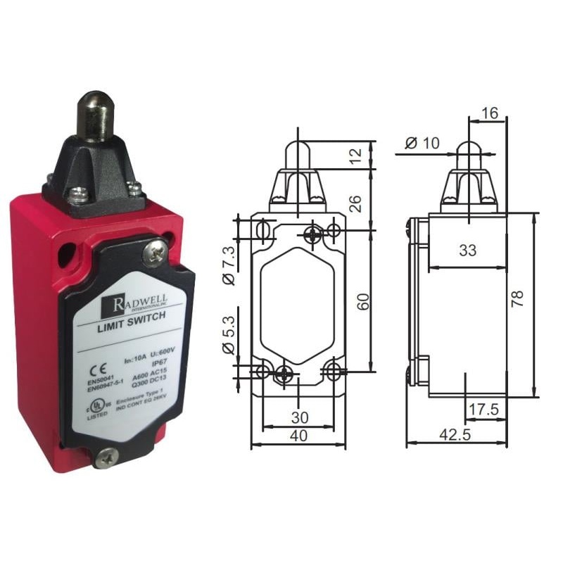 Механические концевые выключатели Radwell 3SE2120-1C-SUB