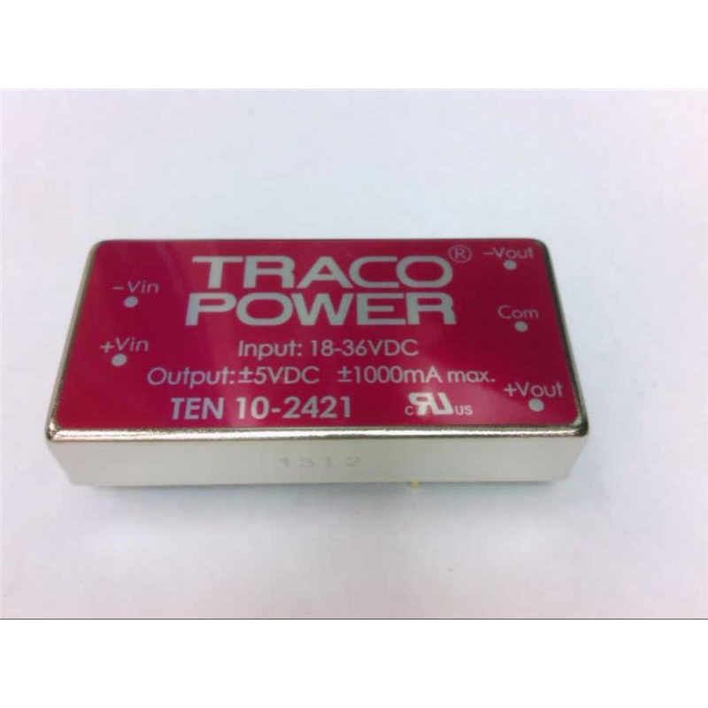 Источники питания и преобразователи напряжения для монтажа на плату ПК Traco Electric TEN 10-2421
