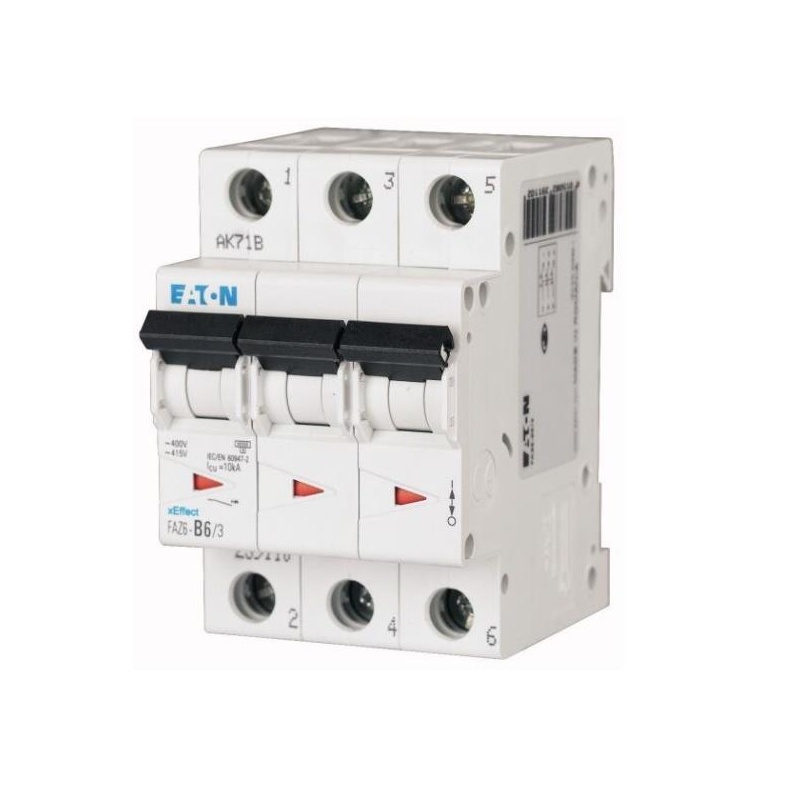 Миниатюрный автоматический выключатель Eaton FAZ6-D10/3