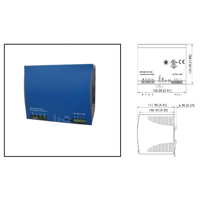 Источник питания DPS-3-480-24DC