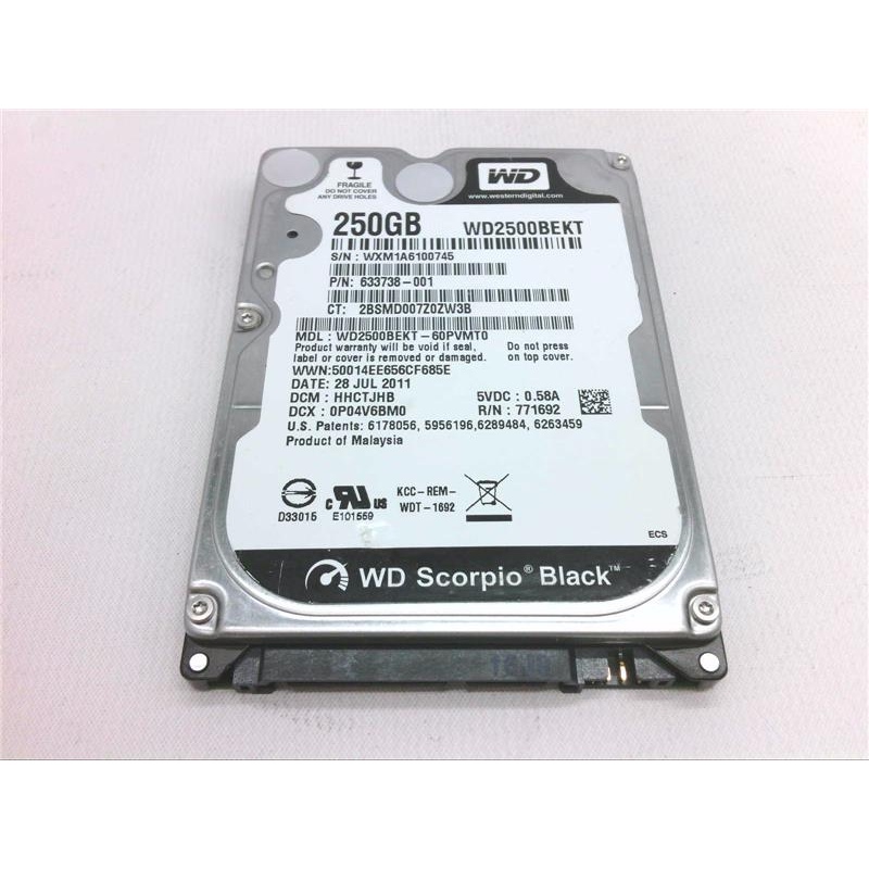 Устройства хранения данных Western Digital WD2500BEKT-00PVMT0